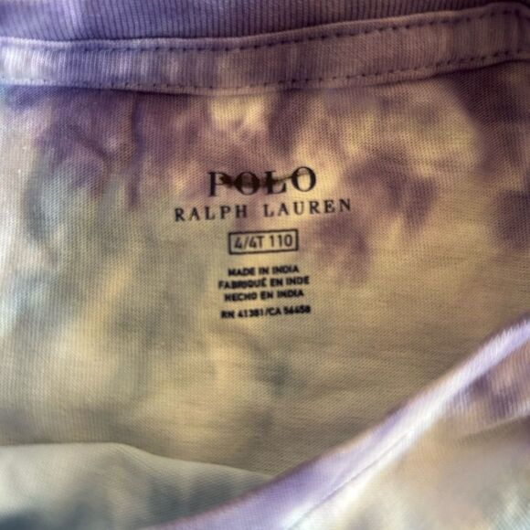 Polo Ralph Lauren Tie-Dye Cotton Graphic Tee Girls - Picture 5 of 5